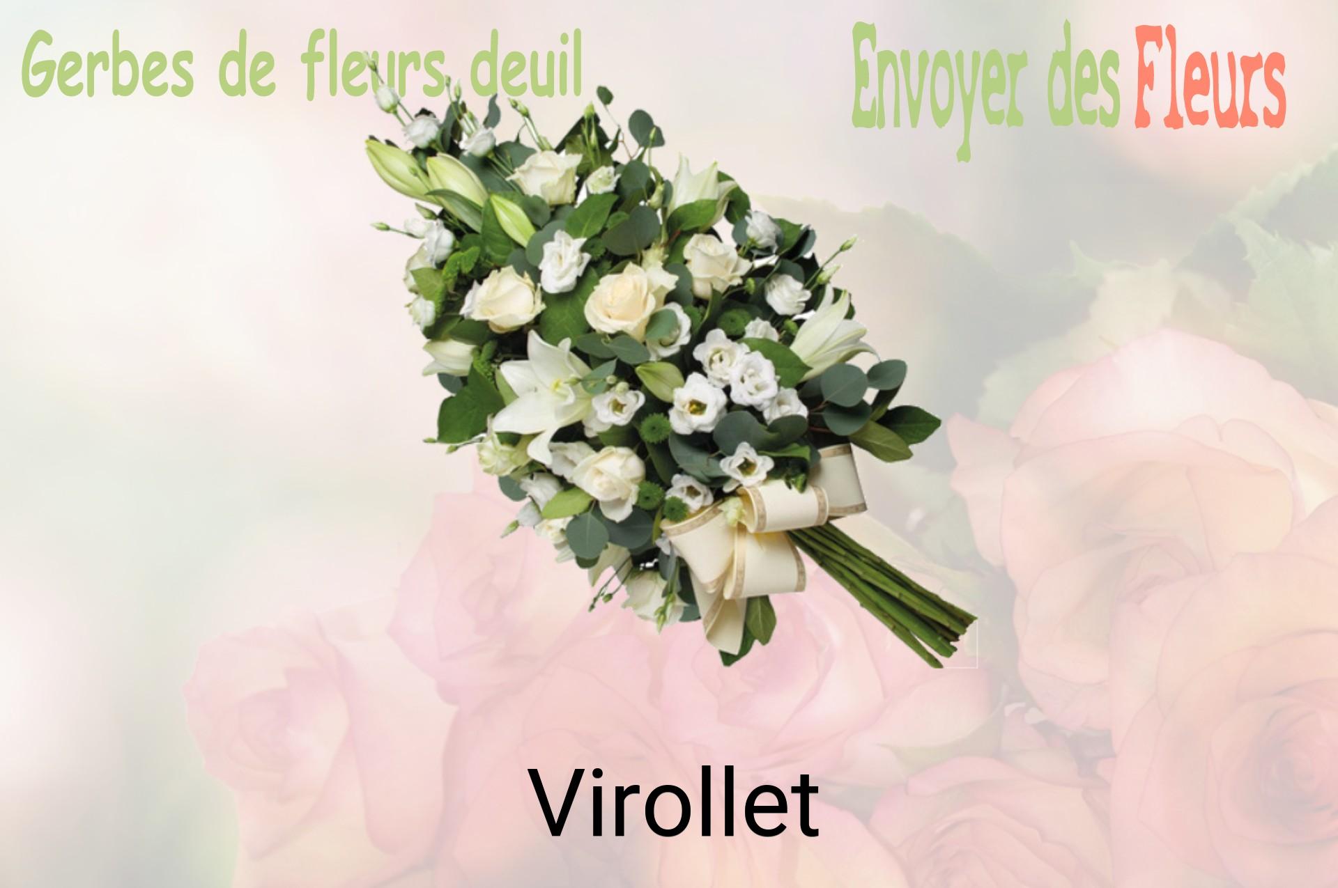 Gerbe de fleurs de deuil livrée à Virollet